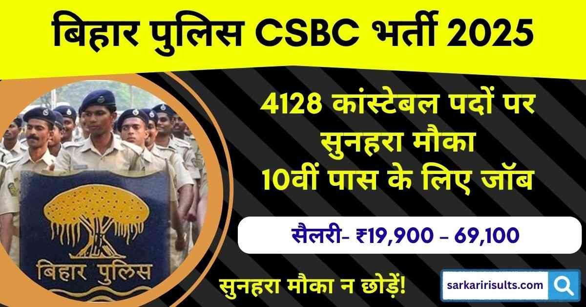 Bihar Police Constable Bharti 2025