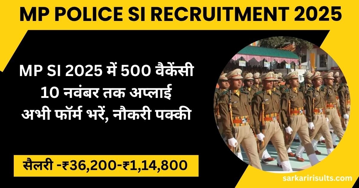 MP Police SI Recruitment 2025