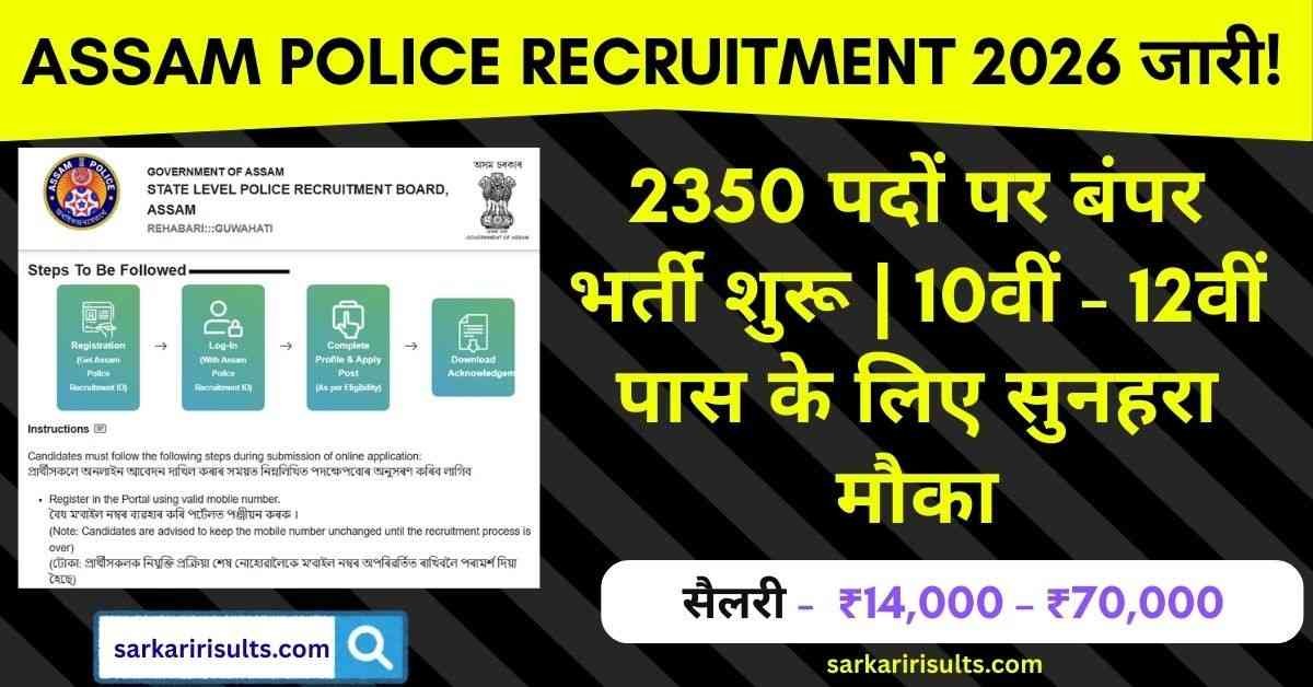 Assam Police Recruitment 2026