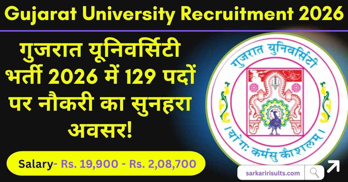 Gujarat University Recruitment 2026