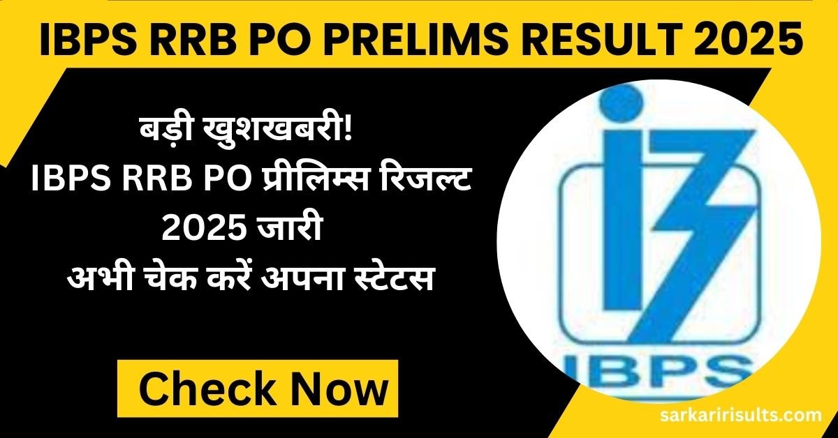 IBPS RRB PO Prelims Result 2025
