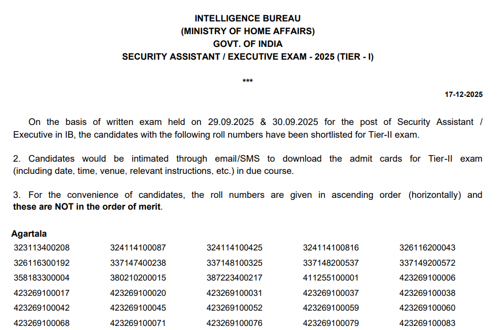 Check IB Security Assistant Result 2025