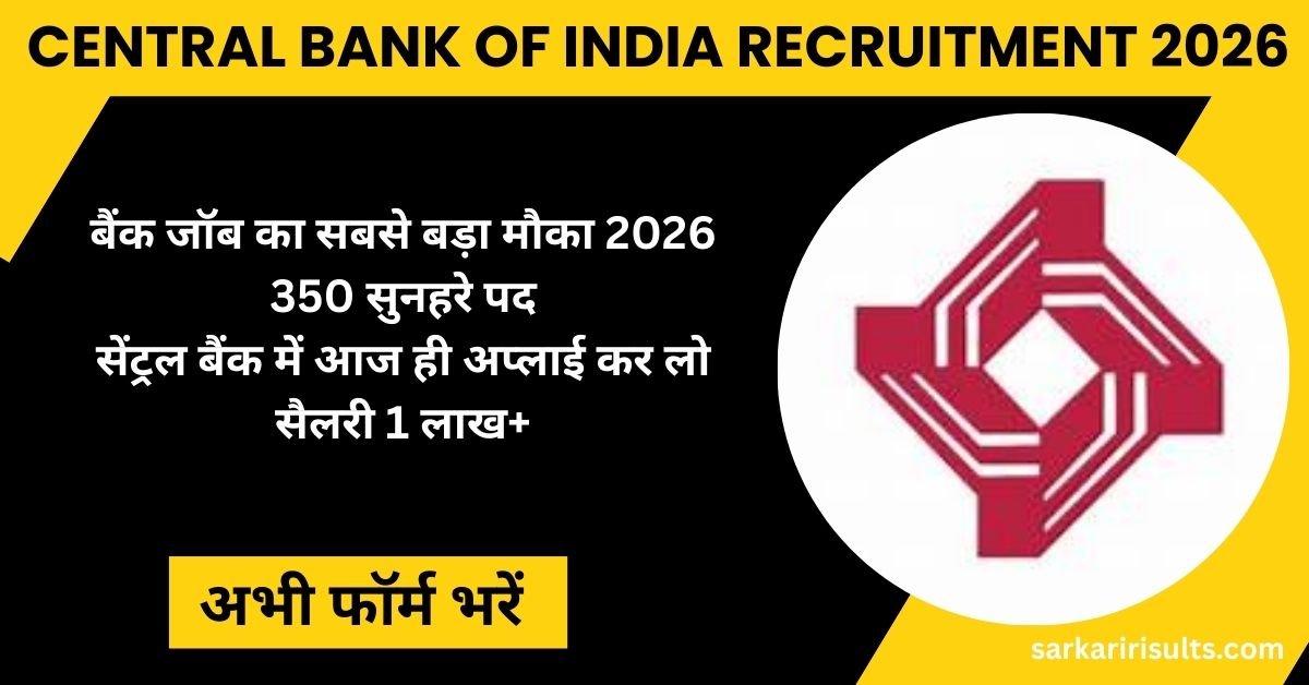 Central Bank of India Recruitment 2026