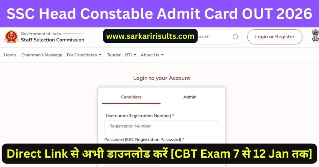Delhi Police Head Constable Admit Card 2026