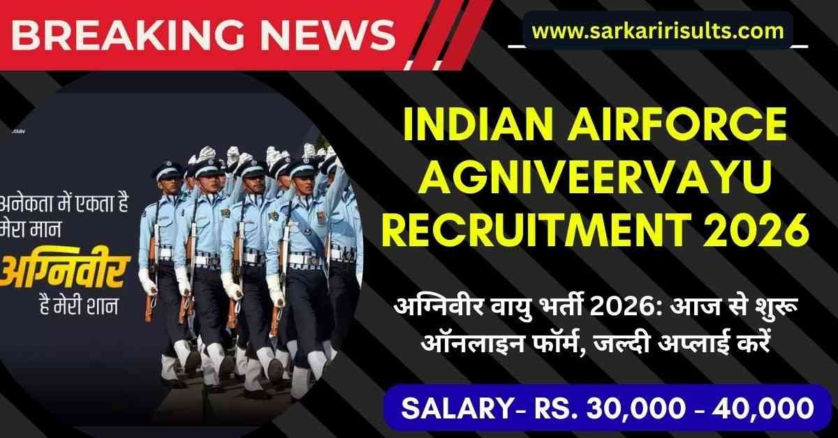 Indian Airforce Agniveer vayu Bharti 2027