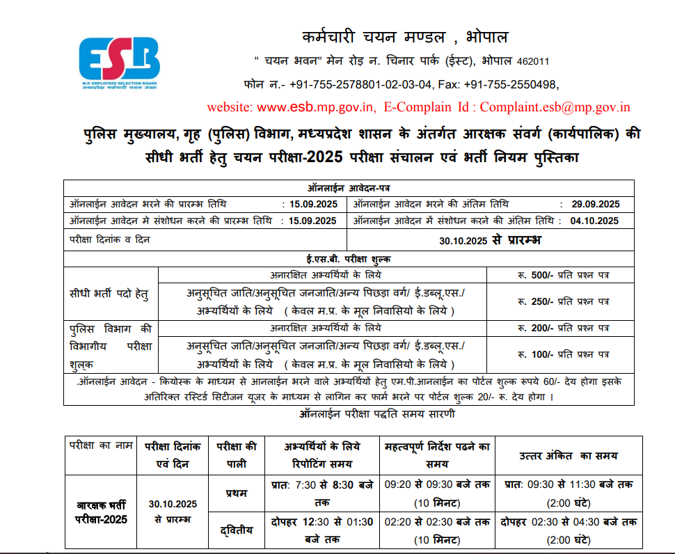 MP Police Constable Result 2025-26