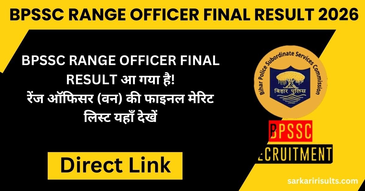 BPSSC Range Officer Final Result 2026