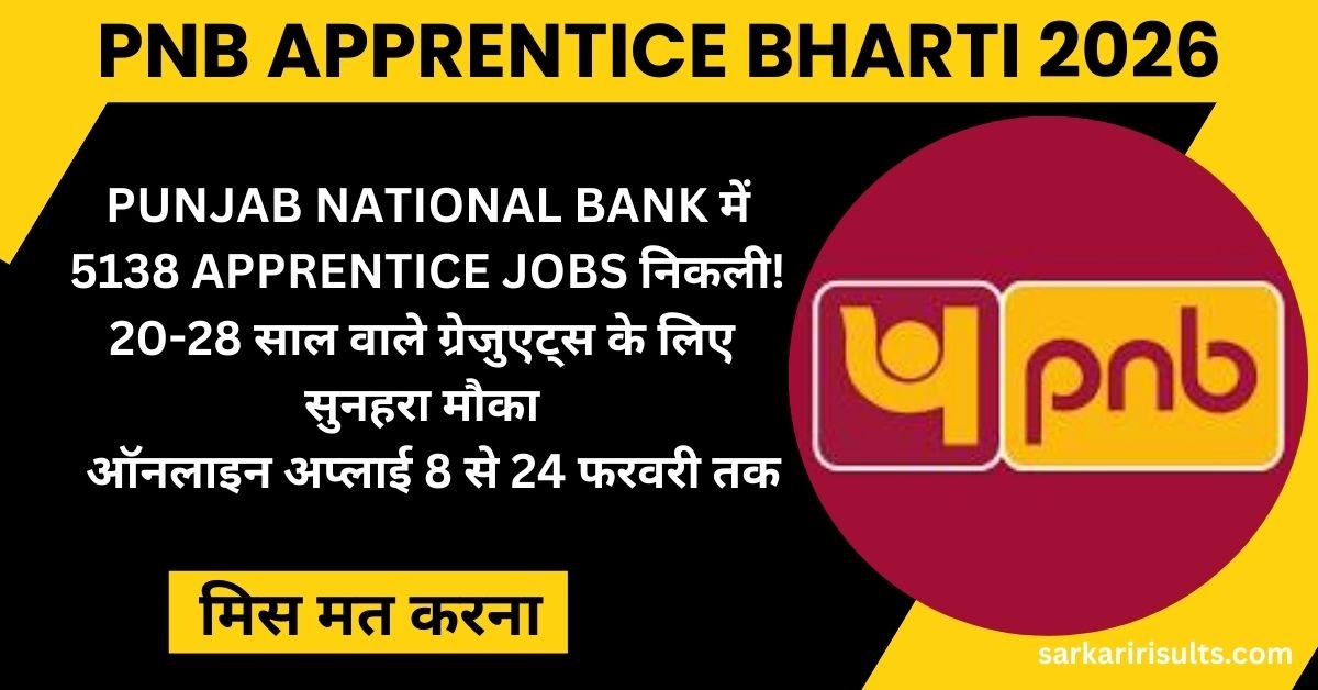 PNB Apprentice Bharti 2026