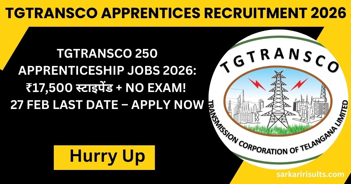 TGTRANSCO Apprentices Recruitment 2026