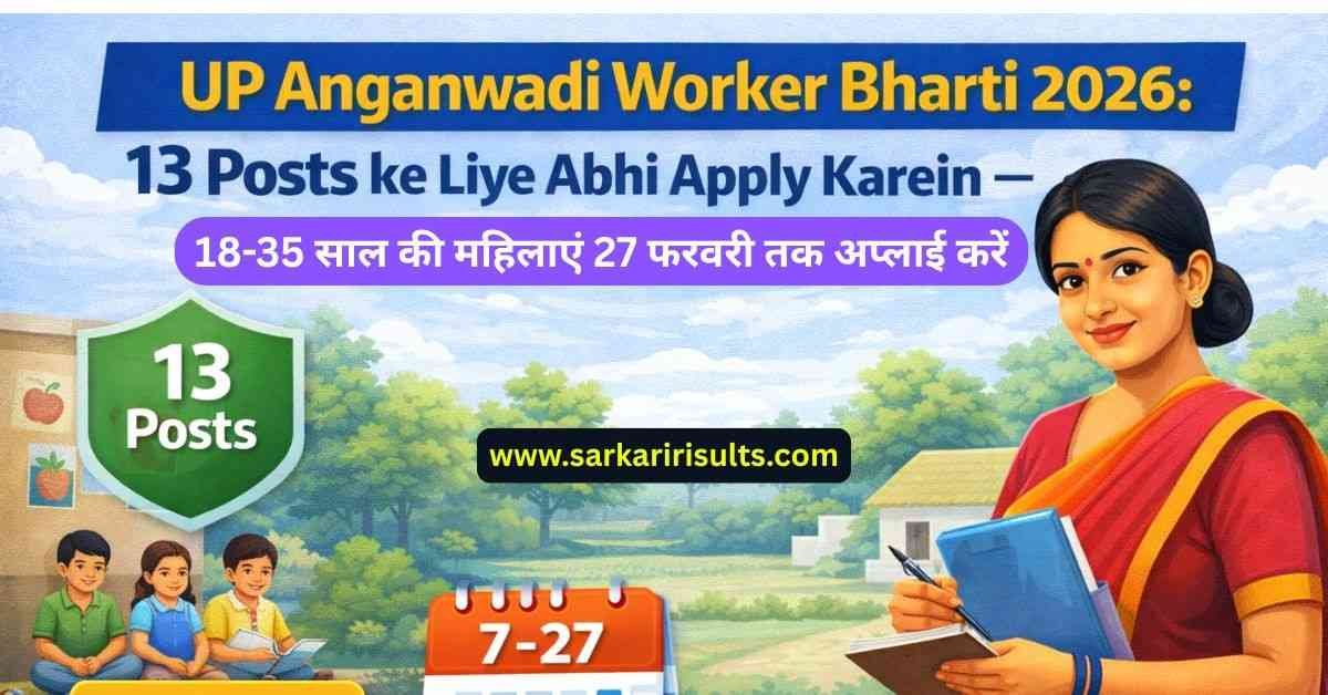 Uttar Pradesh Anganwadi Worker Bharti 2026
