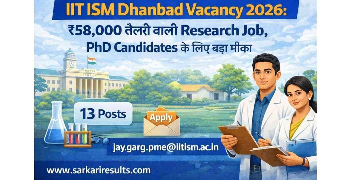 IIT ISM Dhanbad Vacancy 2026