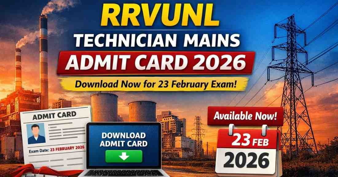 RRVUNL Technician Mains Admit Card 2026