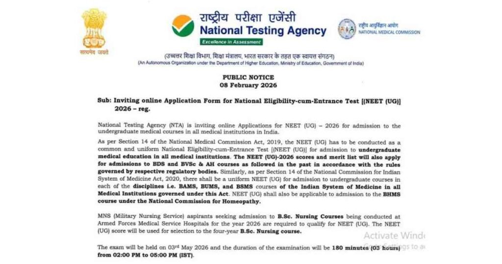 NEET UG 2026 Registration