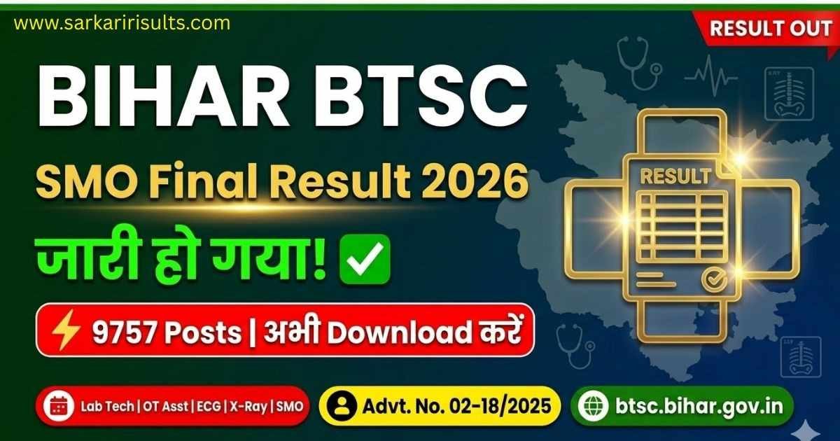 Bihar BTSC Final Result 2026