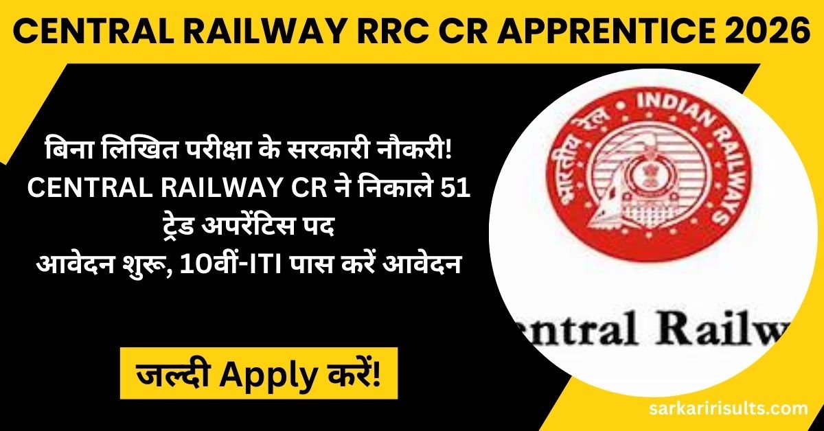 Central Railway RRC CR Apprentice 2026