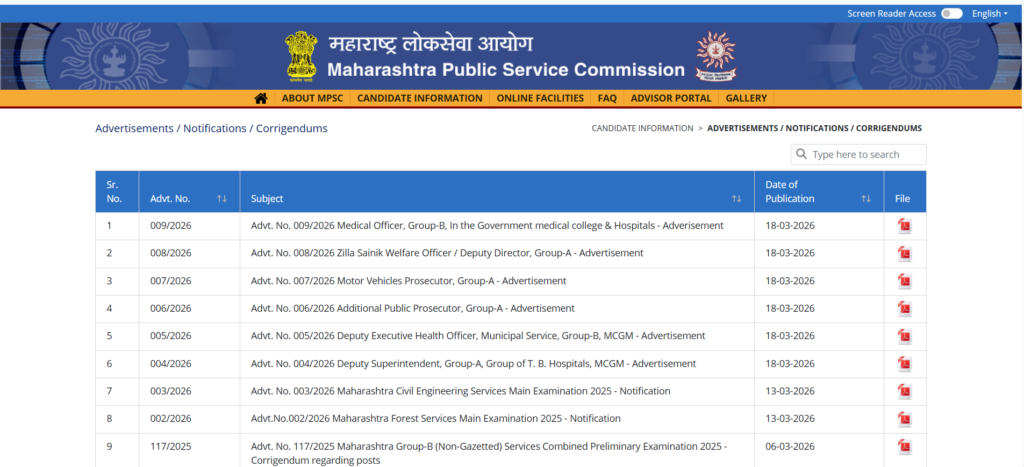 MPSC Group A & B Recruitment 2026