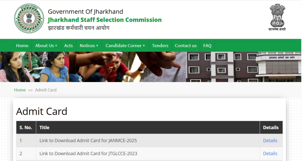 Official Website JSSC ANM Admit Card 2026