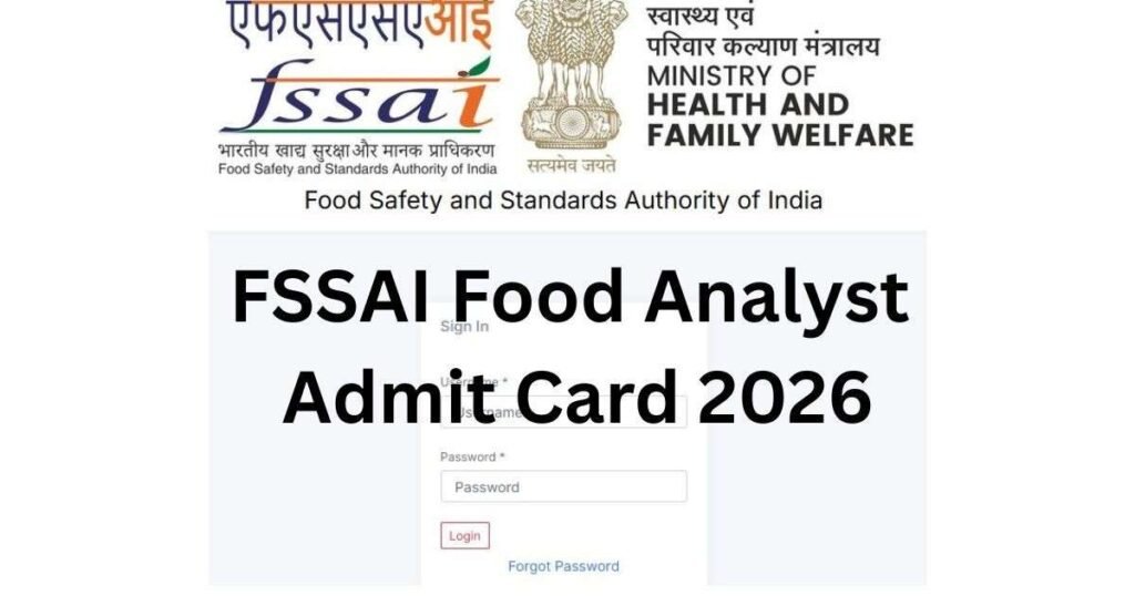 FSSAI Food Analyst Admit Card 2026