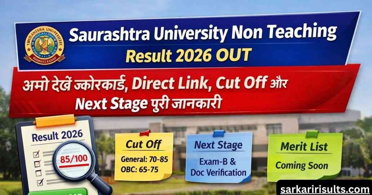 Saurashtra University Non Teaching Result 2026