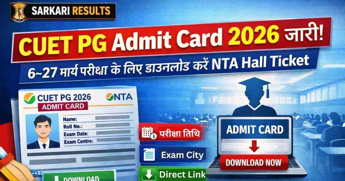 NTA CUET PG Admit Card 2026