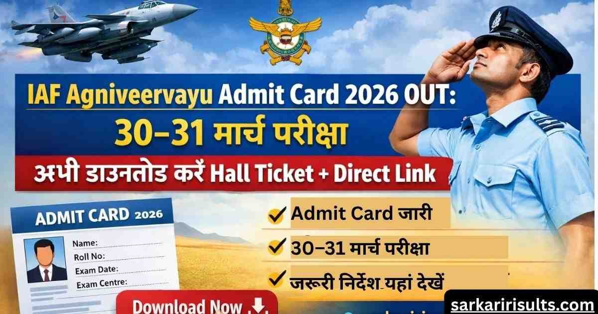 IAF Agniveervayu Admit Card 2026