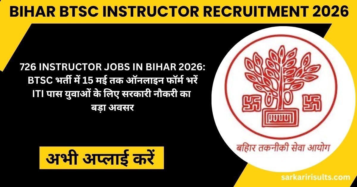 Bihar BTSC Instructor Recruitment 2026