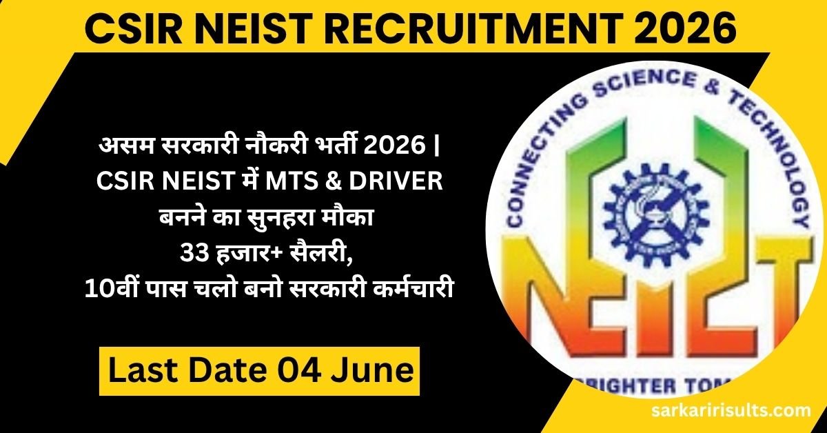 CSIR NEIST Recruitment 2026