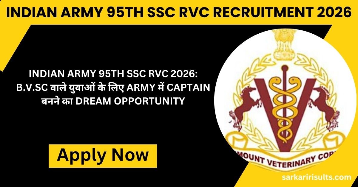 Indian Army 95th SSC RVC Recruitment 2026