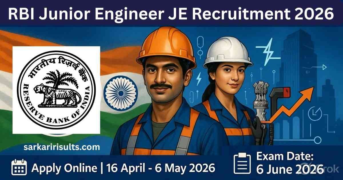 RBI Junior Engineer JE Bharti 2026