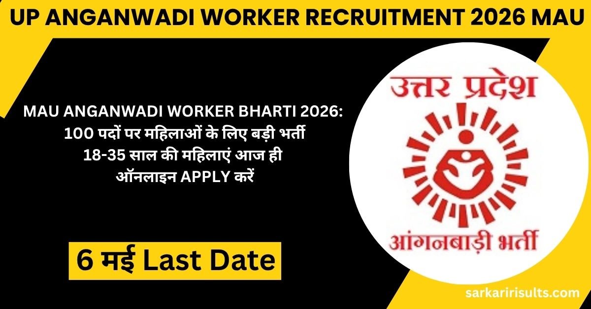 UP Anganwadi Worker Recruitment 2026 Mau