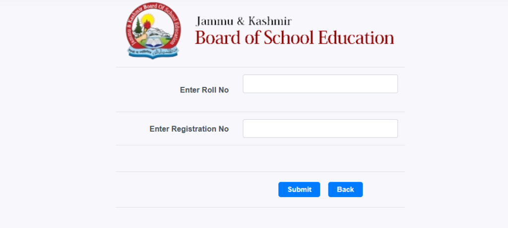 Official Portal JKBOSE Class 10th Result 2026