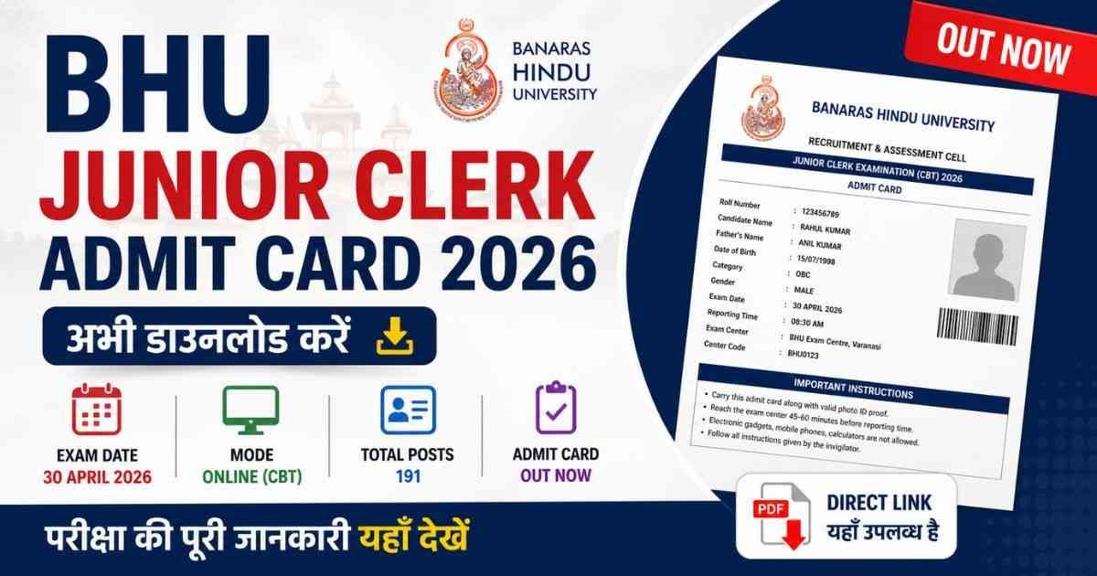 BHU Junior Clerk Admit Card 2026