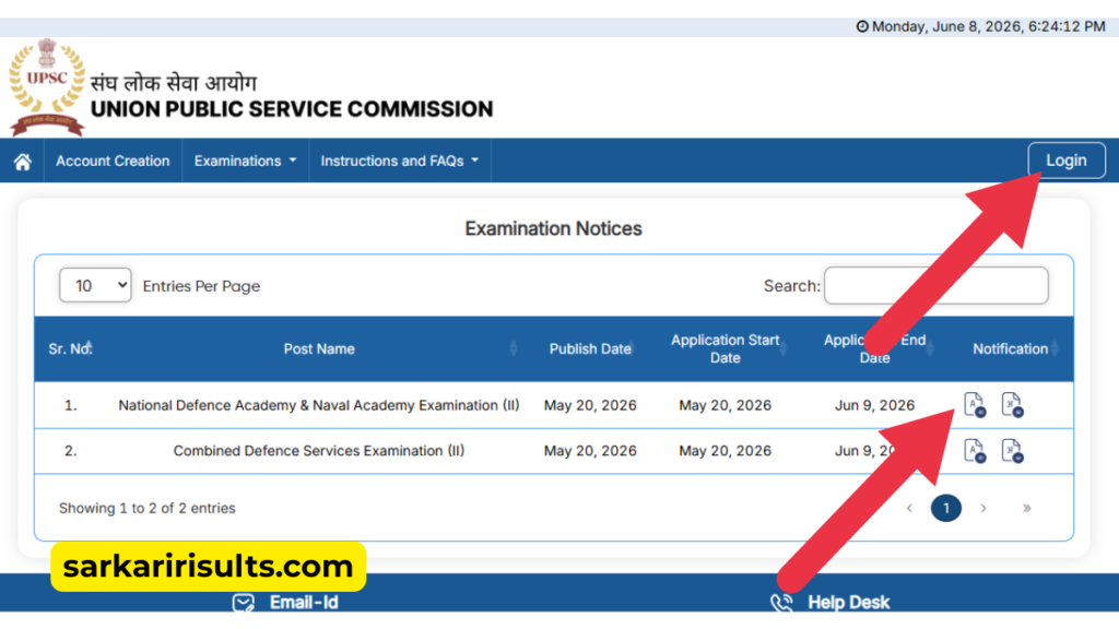 Nda 2 recruitment 2026 official website