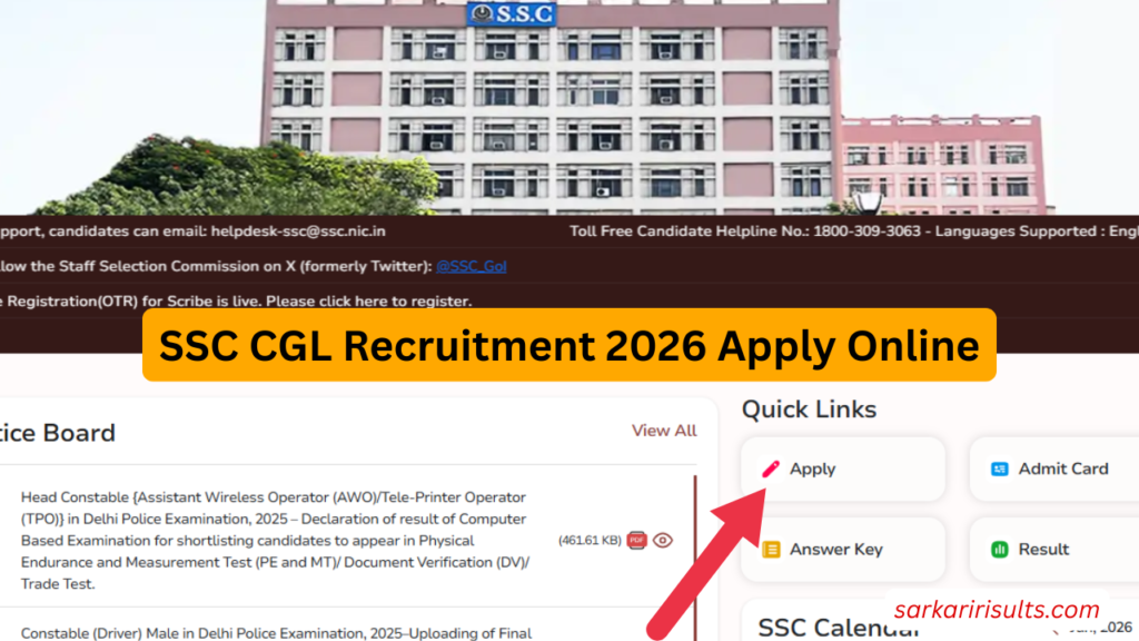 SSC CGL application form 2026