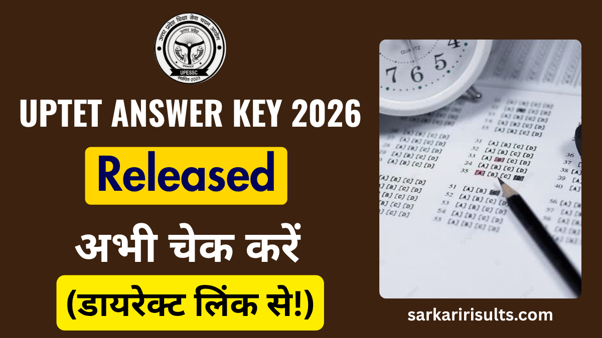 UPTET Answer Key 2026